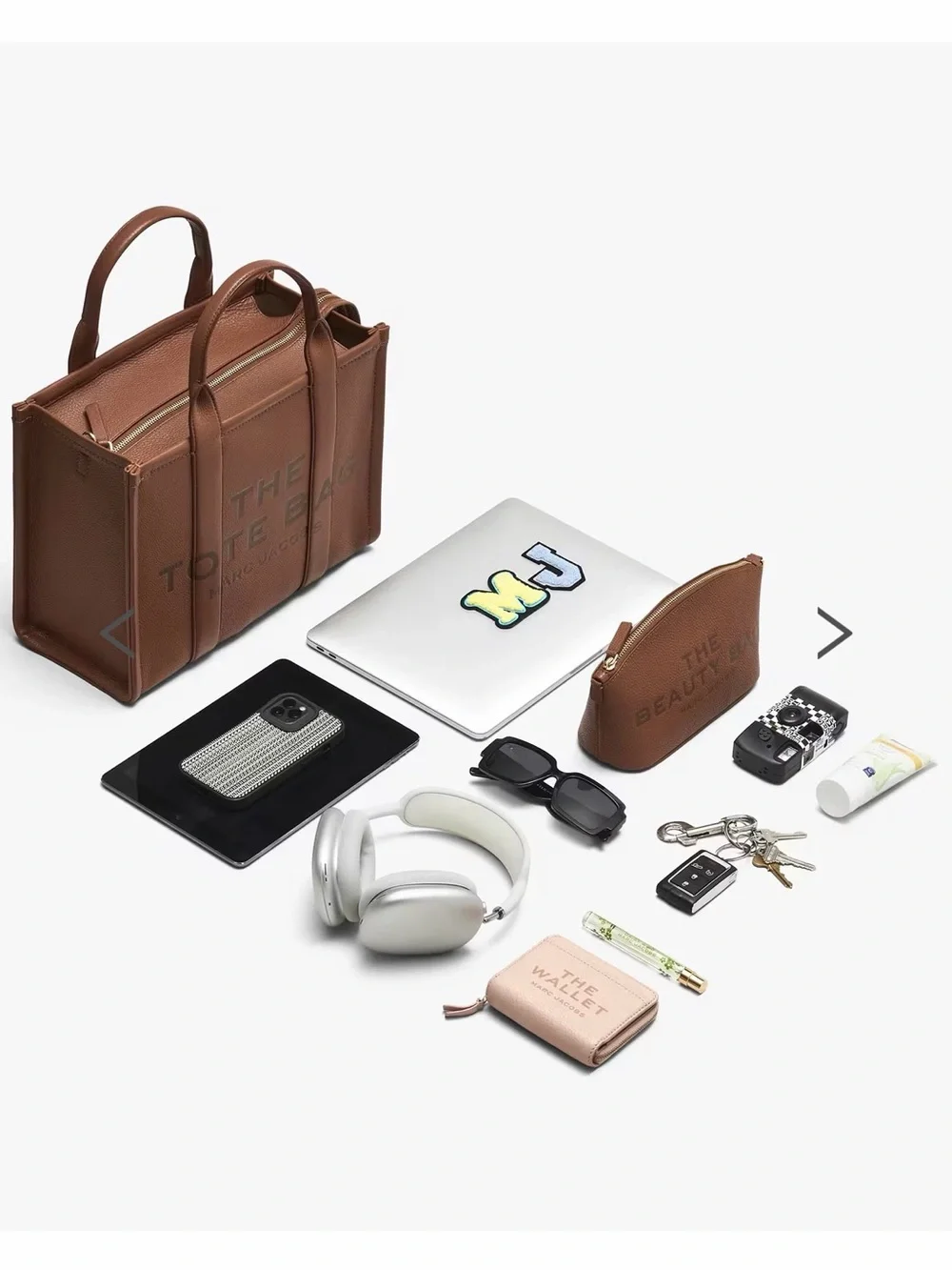 THE LEATHER MEDIUM TOTE BAG by Marc Jacobs
